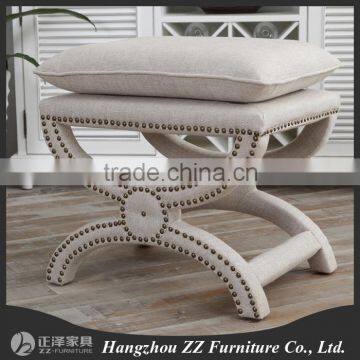 Factory Price Good Quality Natural Small Wood Ottoman photo-2