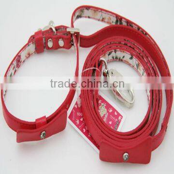 Latest design leather dog collar and leash wholesale-A06