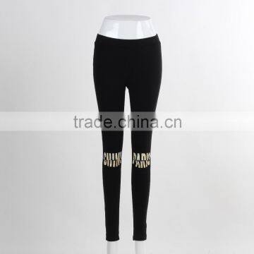 F5W31071 Black Skinny Fitness Leggins for Women