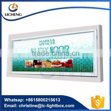 wall mounted led lit scrolling light box with aluminum frame 6063