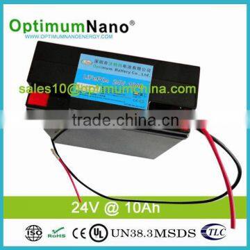 long life time 24v 10ah low speed vehicle lifepo4 battery