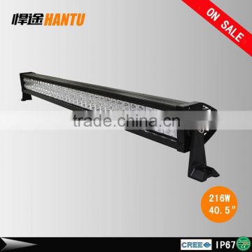 40.5" 216W offroad led spot light bar off road 12 volt led light bar led dual row driving light bar