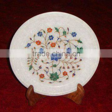 Marble Inlaid Decorative Plates