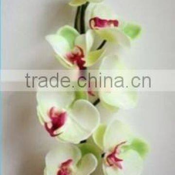 party decoration faux flowers Silk Orchid with 4 EVA leaves