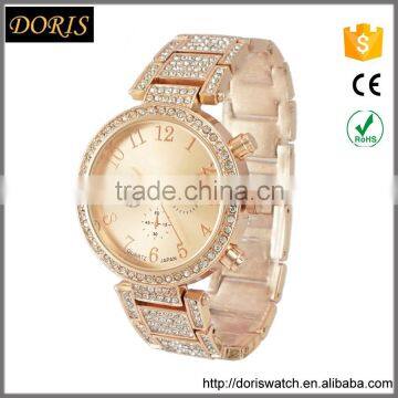 New models full diamond ladies watches Japan quartz bracelet watch