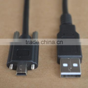 panel mount USB locking screw cable type mini B