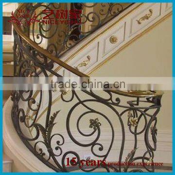Luxury Wrought Iron Stair Railing / Decorative House Iron Stair Railing Design photo-4