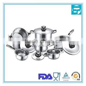 cooking pot stainless steel cookware set 12 pcs cookware set