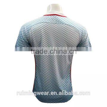 High Quality New Design Striped Soccer Jerseys Net Soccer Wear Top Quality photo-2