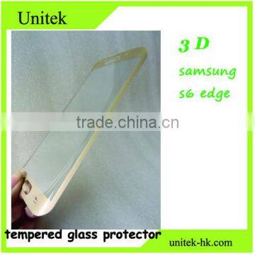 For samsung galaxy s6 factory price accessories Curved Edge full coverage tempered glass screen protector S6 edge