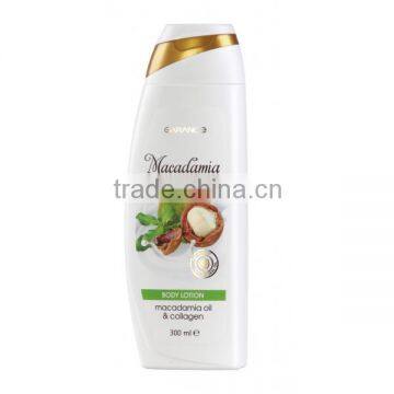 Body Lotion Macadamia Oil and Collagen - 300ml. Paraben Free. Made in EU. Private Label