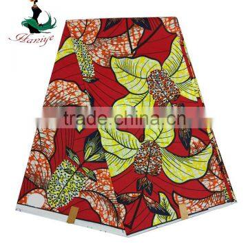 real cotton wax fabric SMRW-16 Hot selling african wax floral printed fabric