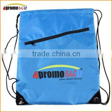 Custom logo cheap nylon drawstring bag