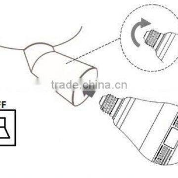 WiFi Fisheye Cloud Smart Bulb 360 Camera Fisheye With Two-way Audio and 128G Recording Feature photo-5