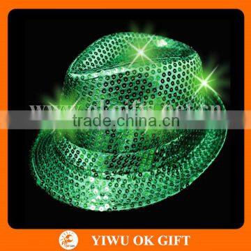 Hot Sale Party Decorations LED Jazz Green Hat