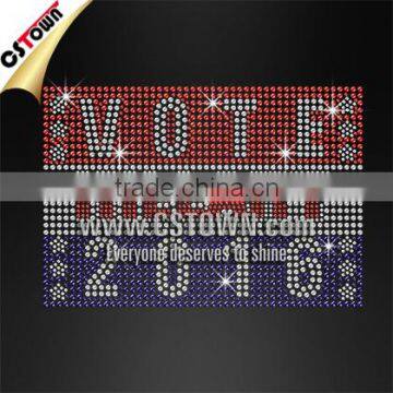 VOTE HILLARY 2016 iron on transfers rhinestone