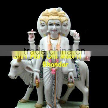 Marble Dattatreya Bhagwan statue