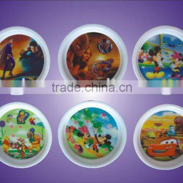 3D round plastic plate