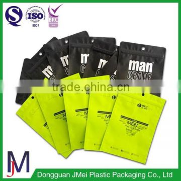 China manufaturer plastic sealing bag with zipper/three sides zip lock sealing pouch