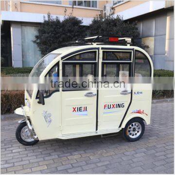 Electric tricycle with carrier fully enclosed electric cars