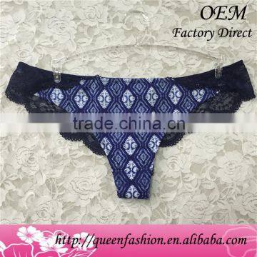 Low price g strings with different panty styles flower dota print hot panty women