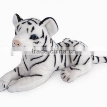 factory wholesale realistic lying white tiger plush toys stuffed plush jungle animal toy plush white tiger soft toy