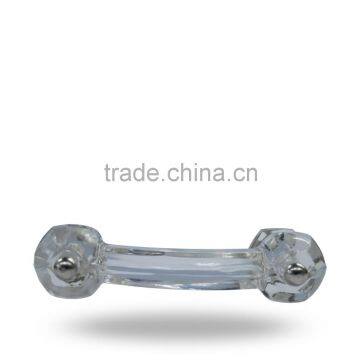 Fancy Clear Glass Pot Style Handle