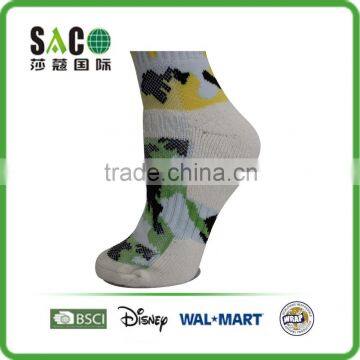 Yellow Green Camouflage Compression Nylon Sport Socks