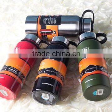 New style 2016 Stainless Steel Outdoor Vacuum Insulated Water Bottle Keeps Hot/Cold Travel Flask Water Bottle