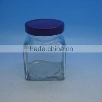 Hot Selling Products 50ml/100ml/200ml/280ml/380ml/500ml/700ml Sealed Quadrilateral Glass Jam Jar With Colorful Screw Cap photo-4