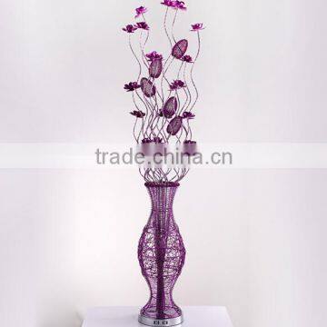 Aluminum Floor Lamp Art Decorative Lighting Flower Vase Floor Light