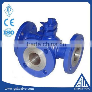 4 inch cast steel manual L type ball valve