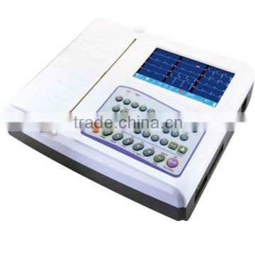 CE approved 7 Inch 12-Channel Color ECG machine/ Electrocardiograph/Twelve channel EKG machine