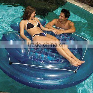 inflatable floating island beach sofa chair water beach mattress island PVC bed island double island