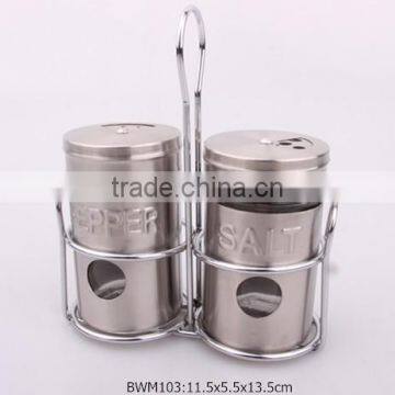 Glass Jar Used for Spice With Metal Rack