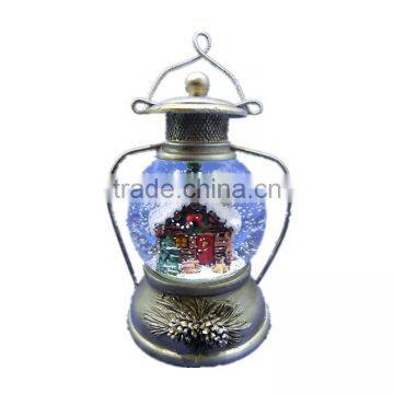 Resin Christmas House Lantern Snow Globe