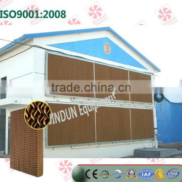 Livestock farming for evaporative cooling pad