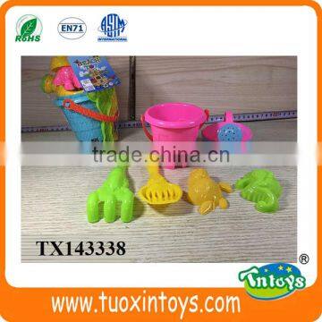 Promotional Plastic Summer Sand Beach Tool Toys Play Set 6pcs photo-5