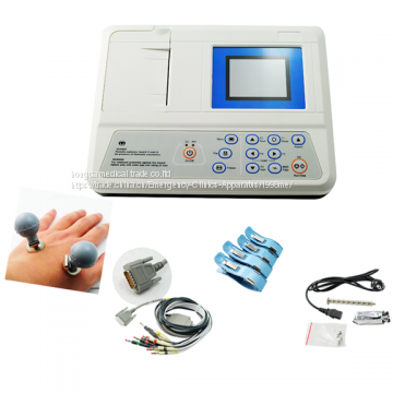 Portable Digital 3 Channel Electrocardiograph ECG Machinefor Medical Use photo-2