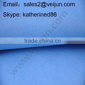 High quality fabric supplier with blue medical pp sms nonwoven fabric