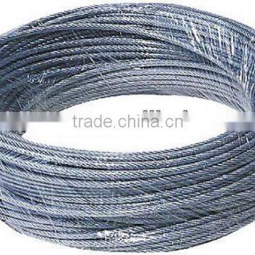 China Galvanized Steel Wire Rope for Ordinary Use