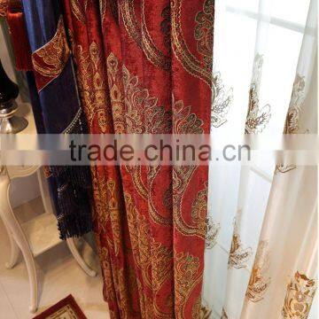 Charming Festive Wedding Jacquard Bedroom Window Panel Drape Curtain, Luxury Ready Made Window Curtain photo-3