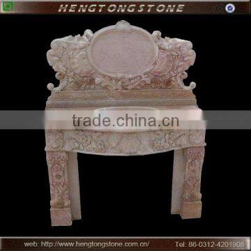 Flower Carved Marble Bath Sink