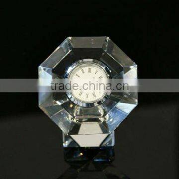 Fashion Octangle Mini Crystal Clock
