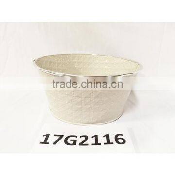 China Manufacturer Custom Different Sizes Half Round Container Garden Pot for Flower Made From Zinc Metal Iron photo-2
