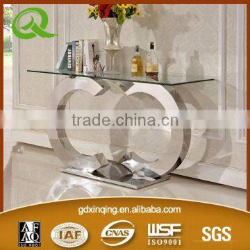 F286 Xinqing modern living room glass top console table