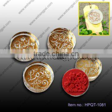 crystal round stamp