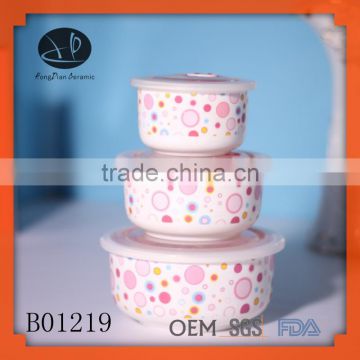 ceramic bowls with airtight lid, freezing bowl sets from China suppliers