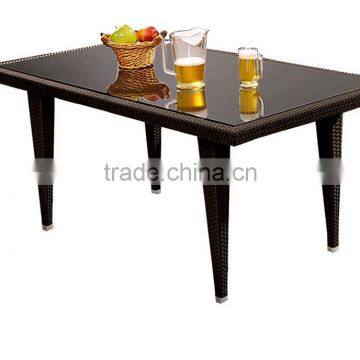 2017 Trade Assurance Hot Sale Hideaway pe Rattan Handmade Simple Garden Line Table Set Designs photo-2