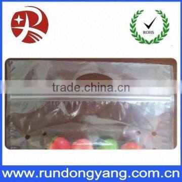 Transparent CPP Slider Zip Lock Fruit Bag With Handle and Air Holes photo-4
